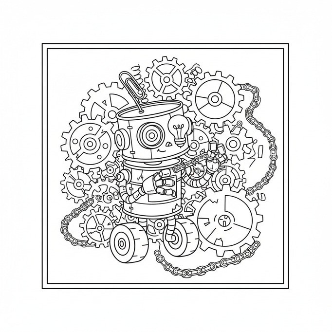 Rex Gears Coloring